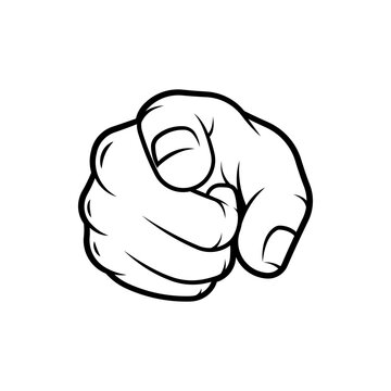 recommend clip art: Hand pointing at you vector