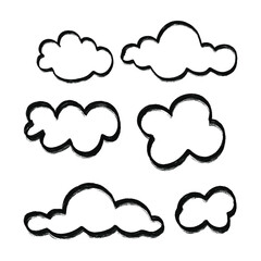 Isolated cloud on the white background. Cloud icon for web. Vector EPS 10.