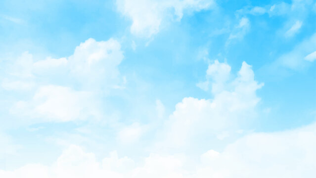 Natural beautiful blue sky landscape image. Horizontal view blue sky. Vector illustrator