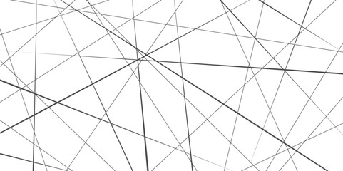 Chaotic artistic seamless pattern. Random black line abstract art. 