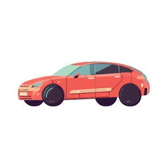 red luxury car vector