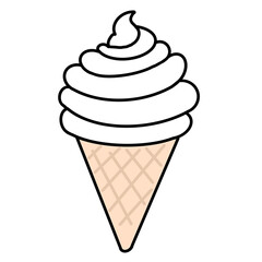 Milk Ice cream cone