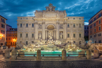 Image of famous Trevi Fountain in Rome, Italy.