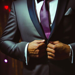 Man in suit with tie