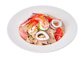 Spicy seafood noodles transparent png