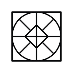 floor tile icon, line, vector, template, design, trendy, collection