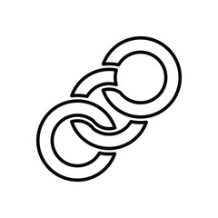 link icon, line, vector, template, design, trendy, collection