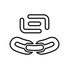 link icon, line, vector, template, design, trendy, collection