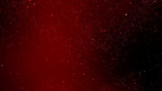 Abstract swarm of red liquid buoyancy star particles. Elegant festive cosmic lights 3D animation background. Vertical magic holidays backdrop and twinkling fairy dust slow motion wallpaper VJ loop