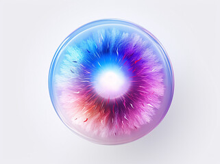 Abstract blue eye pupil, abstract magic ball 3d illustration
