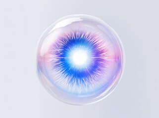 Abstract blue eye pupil, abstract magic ball 3d illustration