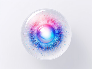 Abstract blue eye pupil, abstract magic ball 3d illustration