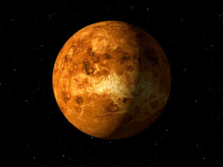 3d rendering of the planet Venus done with NASA textures