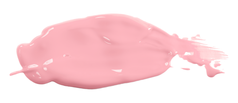 Shiny pink brush watercolor painting isolated on transparent background. watercolor png