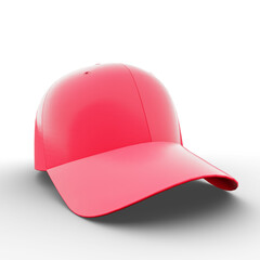 Fototapeta premium Cap on White Background for Mockup. 3D Illustration. File with Clipping Path.