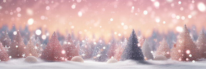 Christmas tree landscape - Generative AI