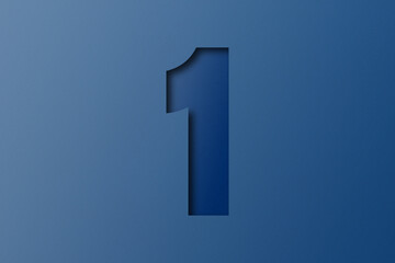 blue paper alphabet paper number 1