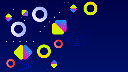 Obraz premium Abstract circle colorful banner background. Color gradient abstract background with dynamic wave line effect. Vector abstract graphic design banner pattern background web template.