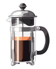 Shiny metal coffee maker