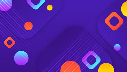 Abstract Geometric Memphis Background colorful shape