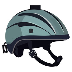 Protective cycling helmet illustration