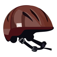 Brown protective cycling helmet