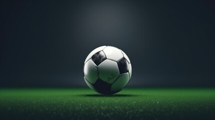 Soccer Ball Banner Template, Football Tournament Competition Background. Generative AI