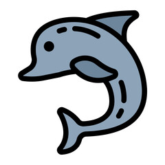 dolphin line icon