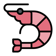 prawn line icon
