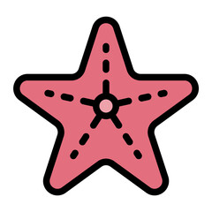 starfish line icon