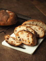 slice of cranberry and raisin bread