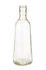 empty liquor bottle isolated on white background