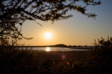 A beautiful sunrise in southern Denmark at springtime