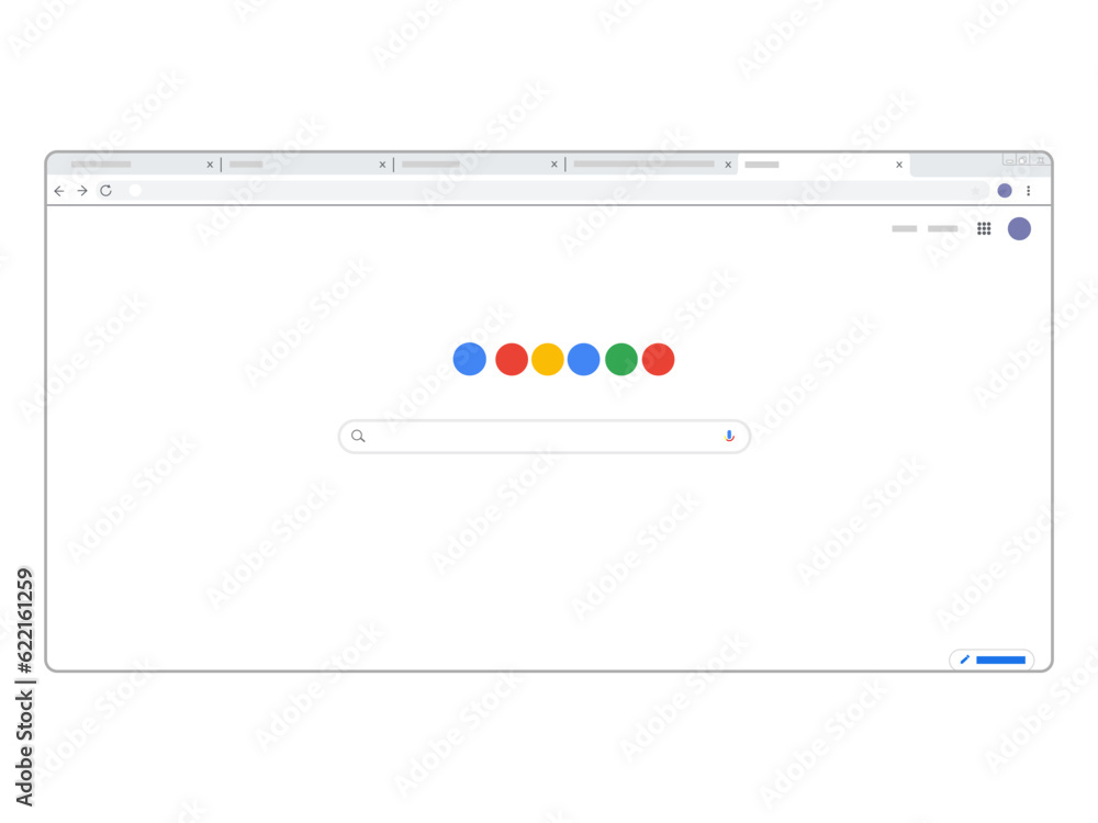 Aufkleber search engine homepage browser search bar exploration user interface simple