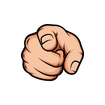 recommend clip art: Pointing finger at you vector