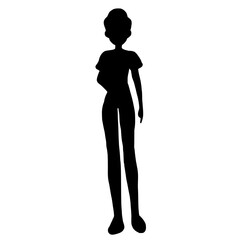 person silhouette woman