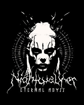 Nightwalker Death Metal Vector Art, Illustration, Icon and Graphic