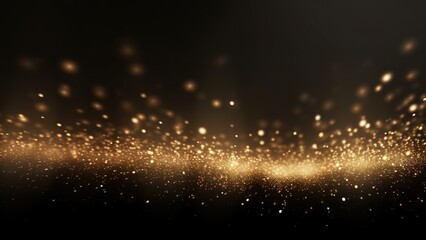 glitter background, luxury gold stardust light, Bokeh effect Generative AI