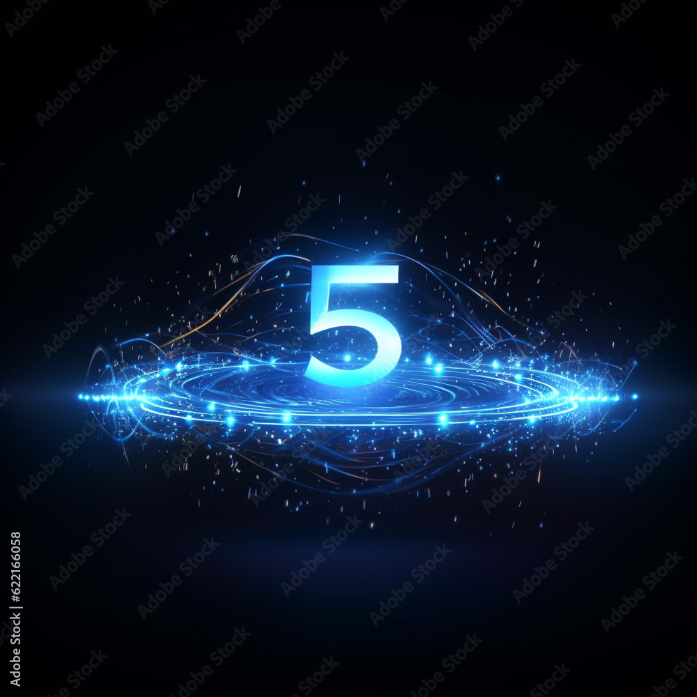 Wall mural mobile technology 5g, 6g. wireless network and connection technology, high-speed, futuristic backgro