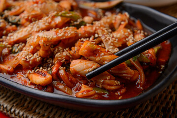 korean traditional chicken leg food