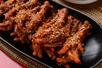 korean traditional chicken leg food