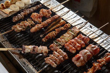grilled beef pork meat dinner 