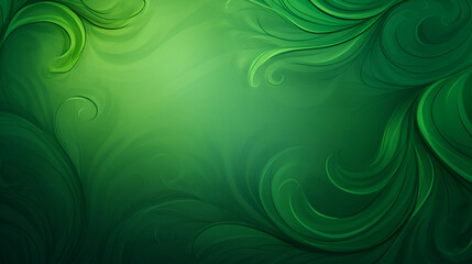 Natural organic banner with green nature background. Wavy leaves and plant textures. Copy space. Generative AI