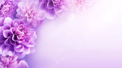 Photo sur Plexiglas Ondes fractales Abstract natural purple flowers background, banner. Screensaver, backdrop, border, frame, postcard. Stylish minimalist modern design. Copy space. Generative AI