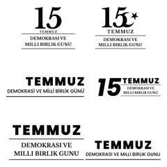 15 temmuz font vectors