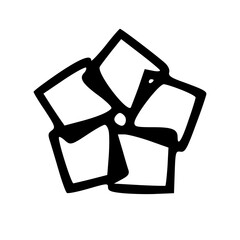 flower icon figure silhouette svg