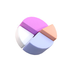 Finance 3d icon with transparent background