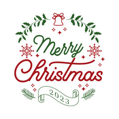 Lettering Merry Christmas Vector 10