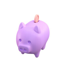 Finance 3d icon with transparent background