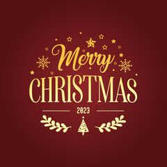 Vector Merry Christmas 2023 Lettering Design 02